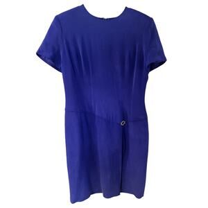 Patrick Collection Vintage 100% Silk Dress Size 14 Purple Career Luxury Evening